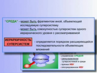 12. supersystems. processes occurring in supersystems. [lectures on cob]